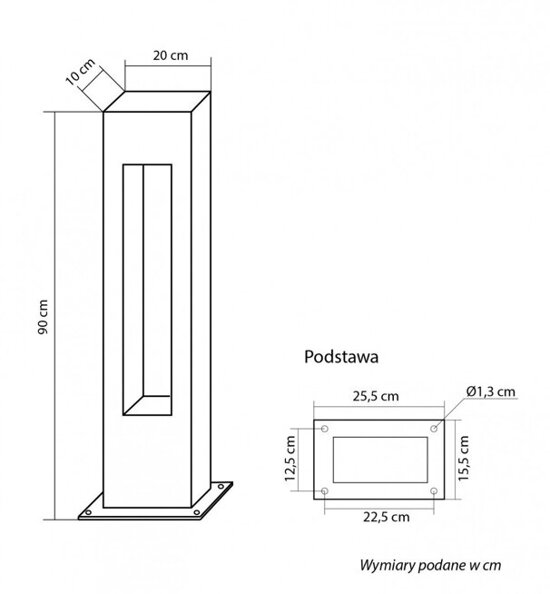 Oprawa stojąca Rektan RE-900