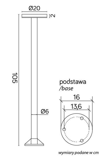 Oprawa stojąca Rondo II RO-1050