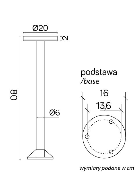 Oprawa stojąca Rondo II RO-800