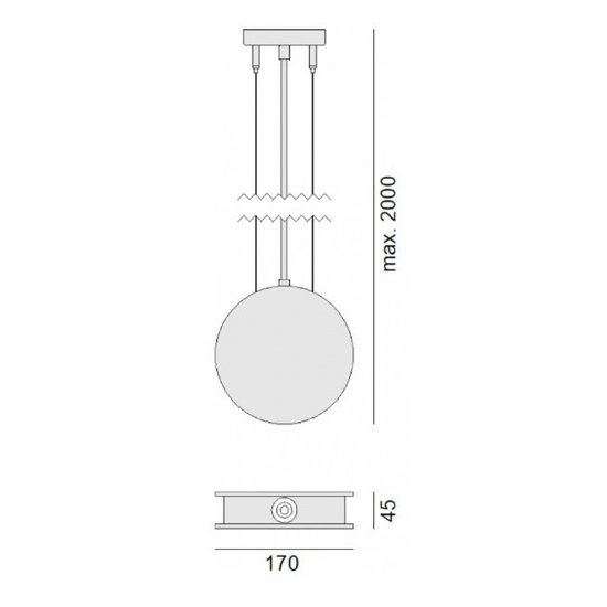 Oprawa wisząca Ignis 170 Zaho Lighting