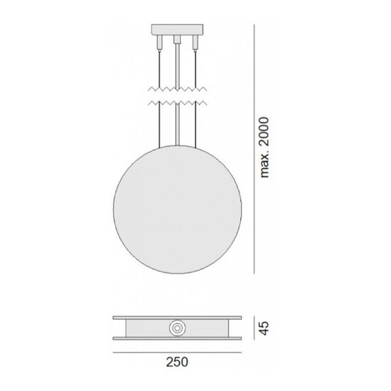 Oprawa wisząca Ignis 250 Zaho Lighting