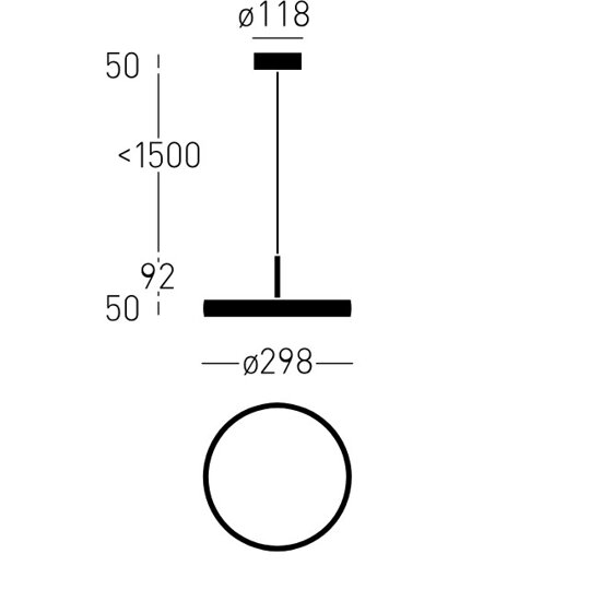 Oprawa wisząca Myco One 300 Z W TRIAC SOFT Chors