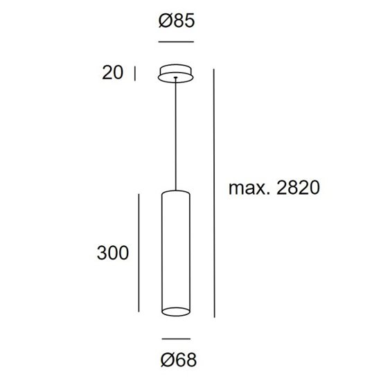 PIPE zwis czarny 00-5456-05-23 Leds-C4 