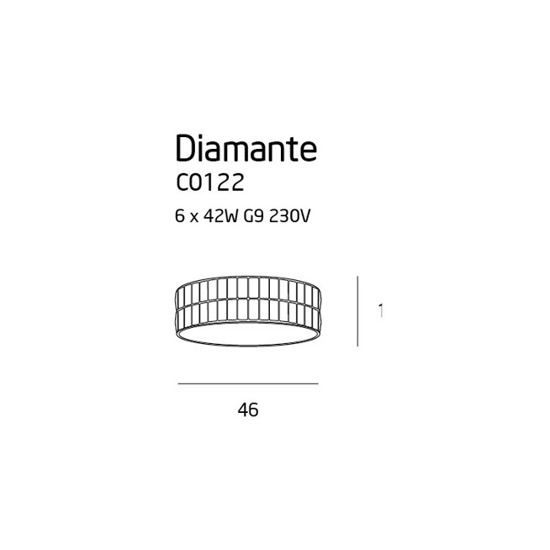 PLAFON DIAMANTE DUŻY C0122 MAXLIGHT