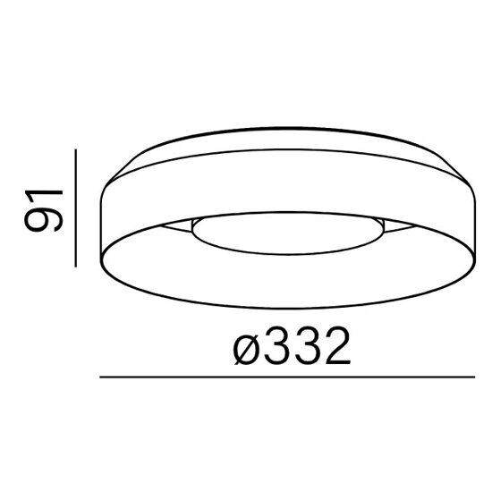 PLAFON MIDI RING dot LED 2700K 230V AQFORM