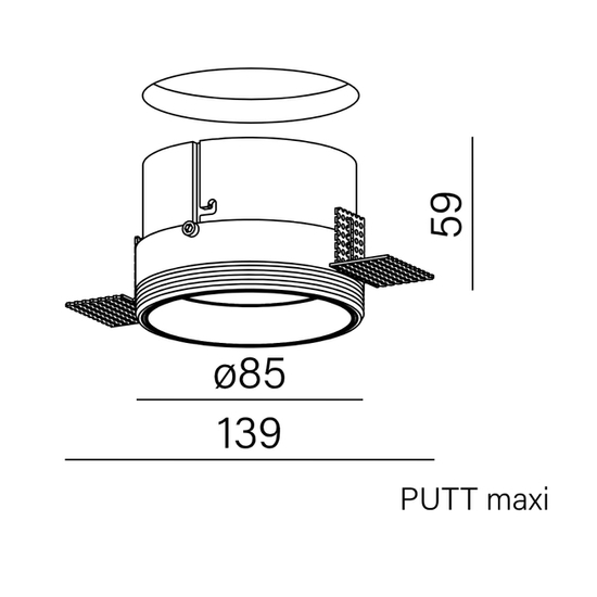 PUTT maxi LED trimless wpuszczany AQform