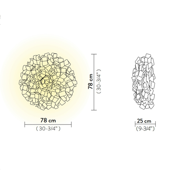 Plafon CLIZIA LARGE WHITE SLAMP