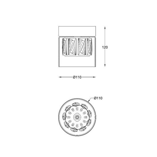 Plafon Gem czarny ZUMA LINE C0389-01A-P7AC