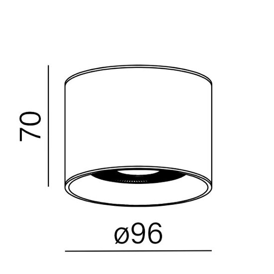 Plafon ONLY round mini LED 230V exterior AQForm 