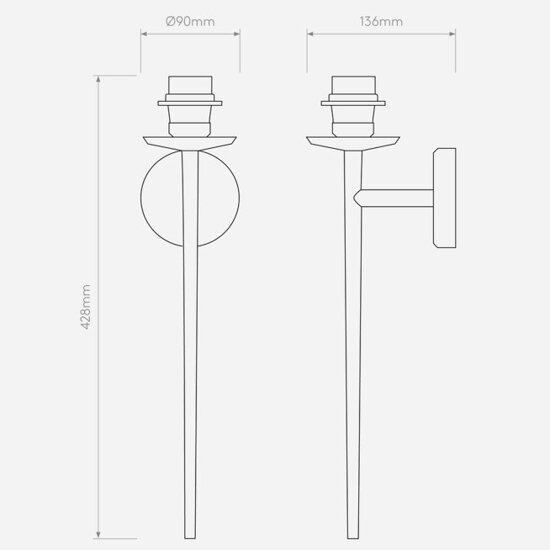 Podstawa kinkietu Beauville chrom Astro Lighting 