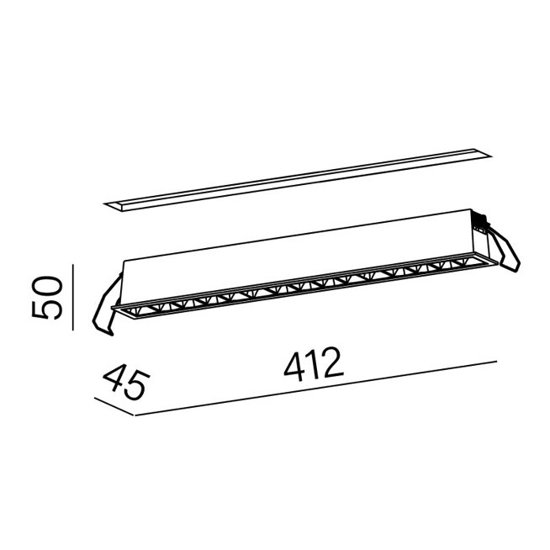 RAFTER points 41 LED trim wpuszczany M927 37° odbłyśnik czarny AQFORM 