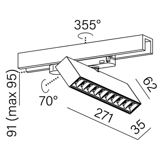 RAFTER points LED track oprawa do szynoprzewodu 3F 3000K AQform