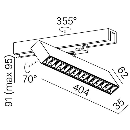 RAFTER points LED track oprawa do szynoprzewodu 3F 3000K AQform