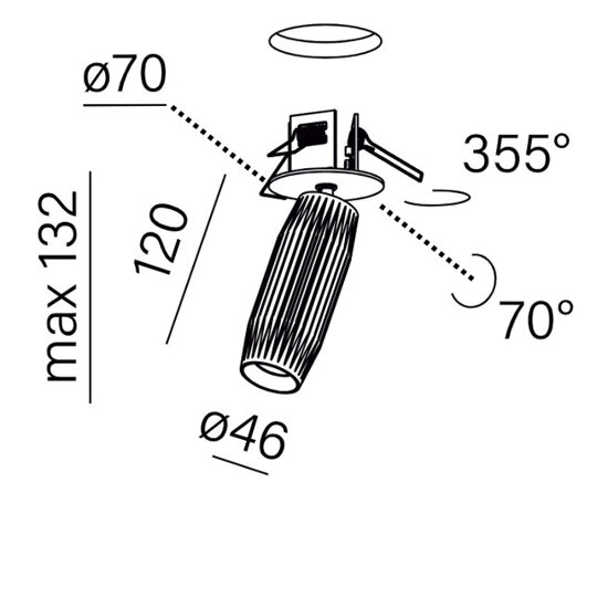 Reflektor do wbudowania TRIBA mini LED AQform