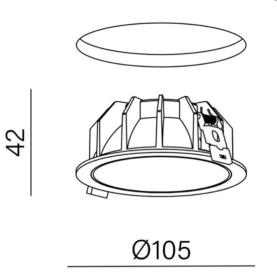 SIRCA 10 LED M930 59° wpuszczana białym odbłyśnikiem AQform