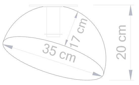 Sfera 35 plafon czarny/złoty 32474