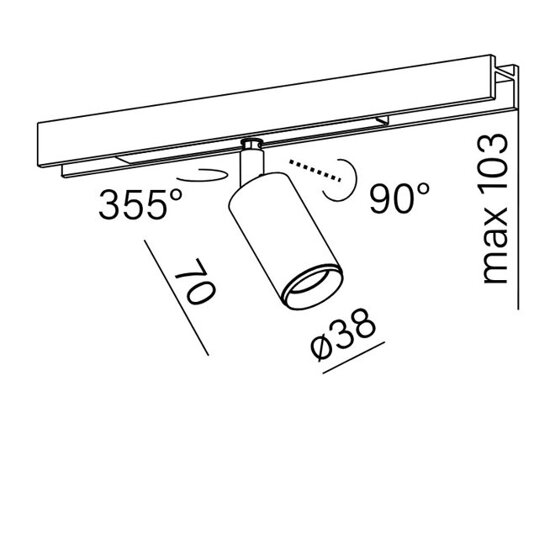 Spot PET mini LED do szynoprzewodu multitrack AQform