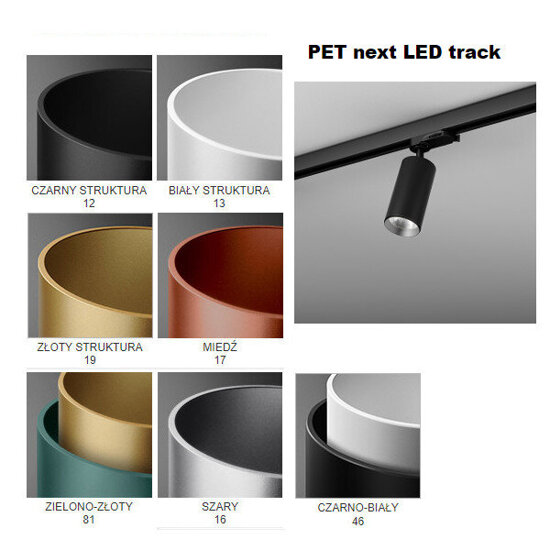 Spot PET next LED - Reflektor do szynoprzewodu 3F 3000K 35° AQform