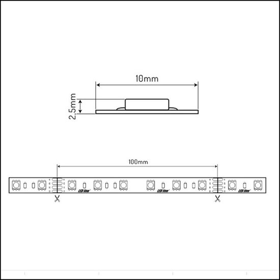 Taśma 300 SMD5050 12V RGB 14,4W - LED line 477255 rolka 30m