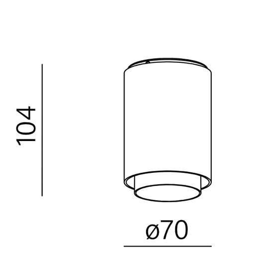 VYRO x1 round LED natynkowy AQFORM