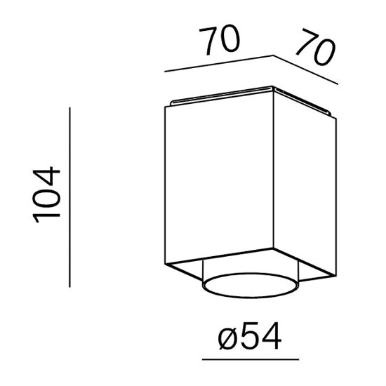 VYRO x1 square LED 230V natynkowy AQFORM