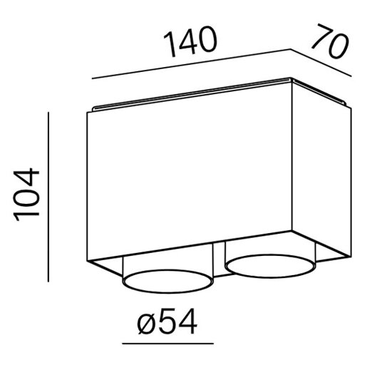 VYRO x2 square LED 230V natynkowy AQFORM