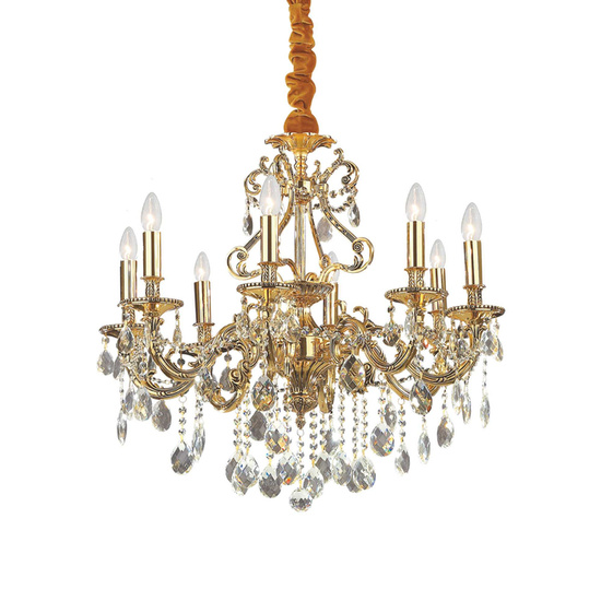 ŻYRANDOL Z KRYSZTAŁKAMI GIOCONDA SP8 ORO 060514 IDEAL LUX