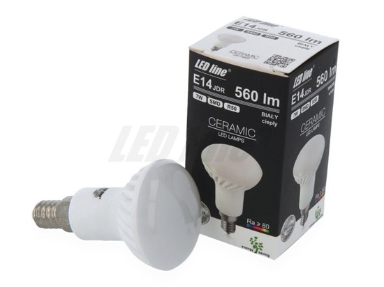 Żarówka LED SMD E14 JDR 230V 7W biała ciepła 2700K