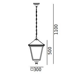 Zewnętrzna lampa wisząca London Norlys art. 493/A