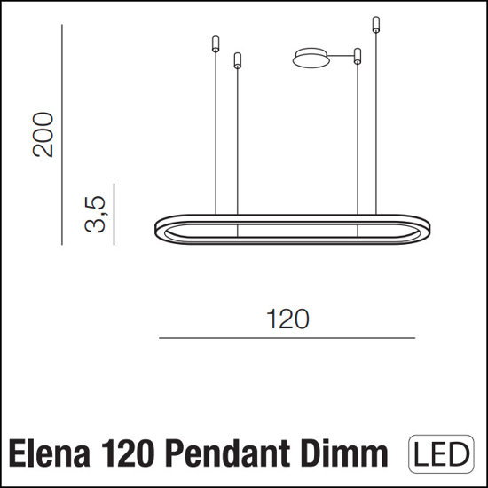 Złota lampa wisząca z pilotem Elena  DIMM Azzardo AZ5056