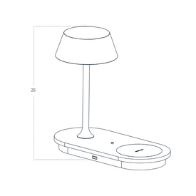  Lampa Fino stołowa/nocna z ładowarką NFC DIMM AZ5913 Azzardo