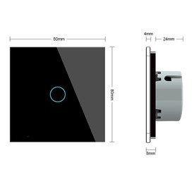 701-62/ WW-C701IH LIVOLO pojedynczy włącznik dotykowy impulsowy(dzwonkowy) LIVOLO pod FIBARO