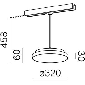 BLOS round LED suspended track AQform