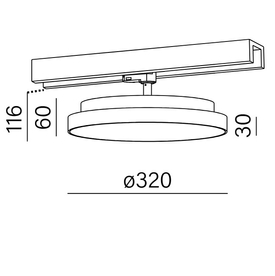 BLOS round LED track AQform