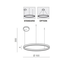 Biała lampa wisząca Halo 100 Azzardo