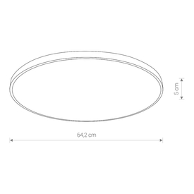 Czarny plafon AGNES ROUND LED IP44 Nowodvorski 4000K