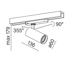 HYPER zoom LED track AQsmart  Ø60 AQform