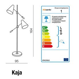 Kierunkowa biała lampa podłogowa Kaja Azzardo