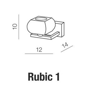 Kinkiet Azzardo Rubic 1 wall 1798-1W 