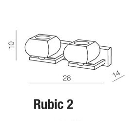 Kinkiet Azzardo Rubic 2 wall 1798-2W