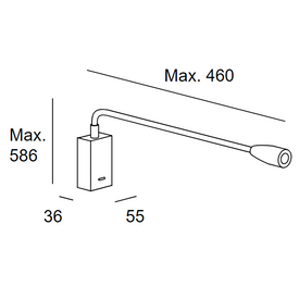 Kinkiet BED szary 05-2831-34-34 Leds-C4 