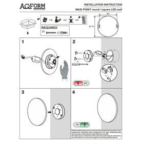 Kinkiet MAXI POINT SQUARE LED AQform 