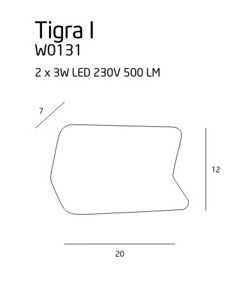 Kinkiet Tigra I  W0131  MAXlight LED