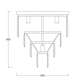 LAMPA WISZĄCA AMEDEO FC17106/4+1-CHR ZUMA LINE