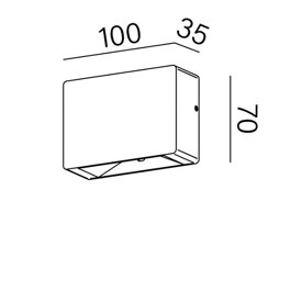 LEDPOINT square exterior kinkiet AQForm