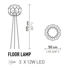 Lampa stojąca Flora pewter Slamp 