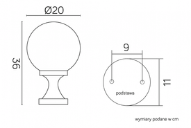 Lampa stojąca KULE CLASSIC II K 4011/1/KF 200 SU-MA