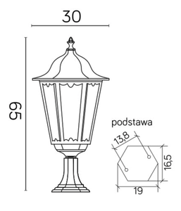 Lampa stojąca RETRO MAXI K 4011/1 BD SU-MA