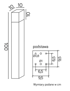 Lampa stojąca zewnętrzna CUBE MAX, CB-MAX 1000 DG SU-MA