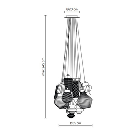 Lampa wisząca CERAUNAVOLTA SE134 3S 00C KARMAN